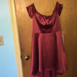 Burgundy short dress